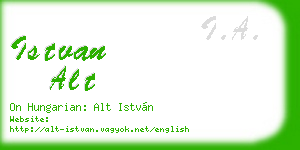 istvan alt business card